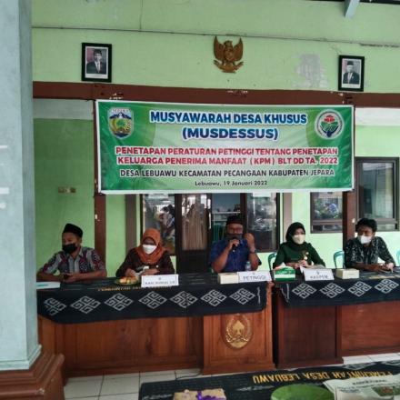 MUSDESSUS PENETAPAN PERATURAN PETINGGI TENTANG PENETAPAN KELUARGA PENERIMA MANFAAT (KPM) BLT DD 2022